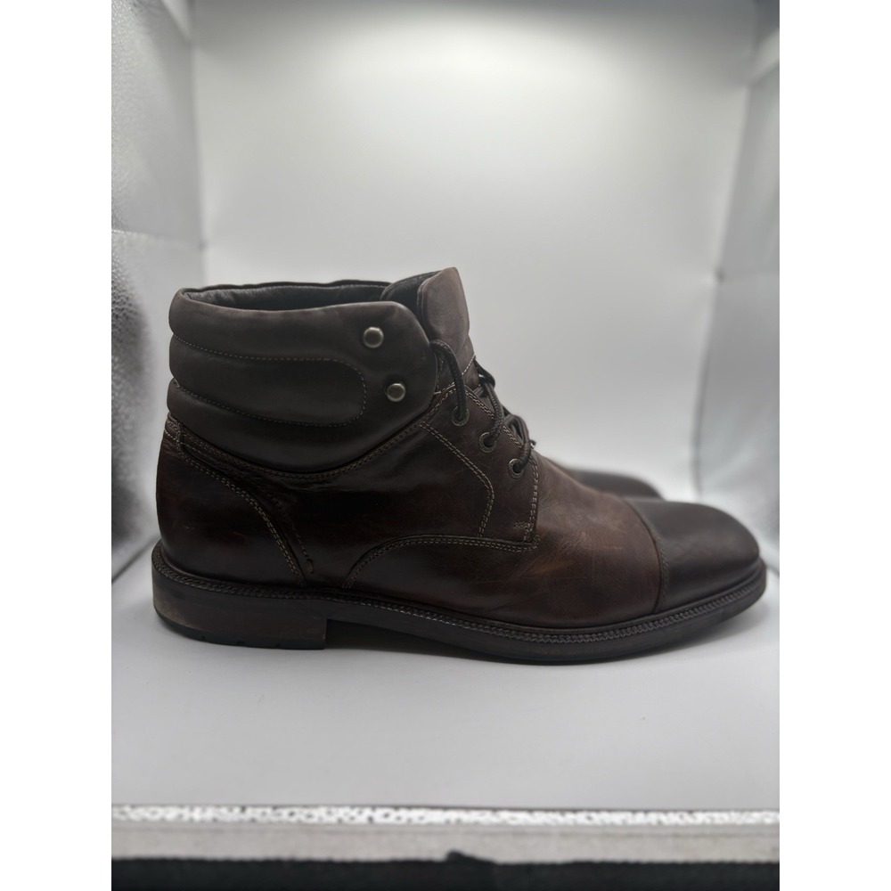 Johnston Murphy 1850‎ Men's Brown Leather Boots Size 10.5 M Cap Toe Laced